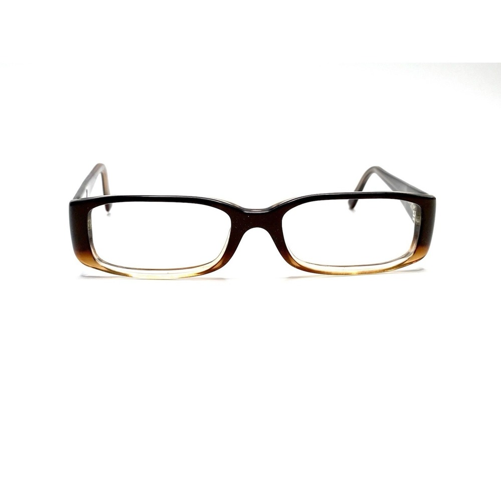 Prada Brown Beige Clear Ombre Rectangular Glasses Italy VPR 101 51 16 135